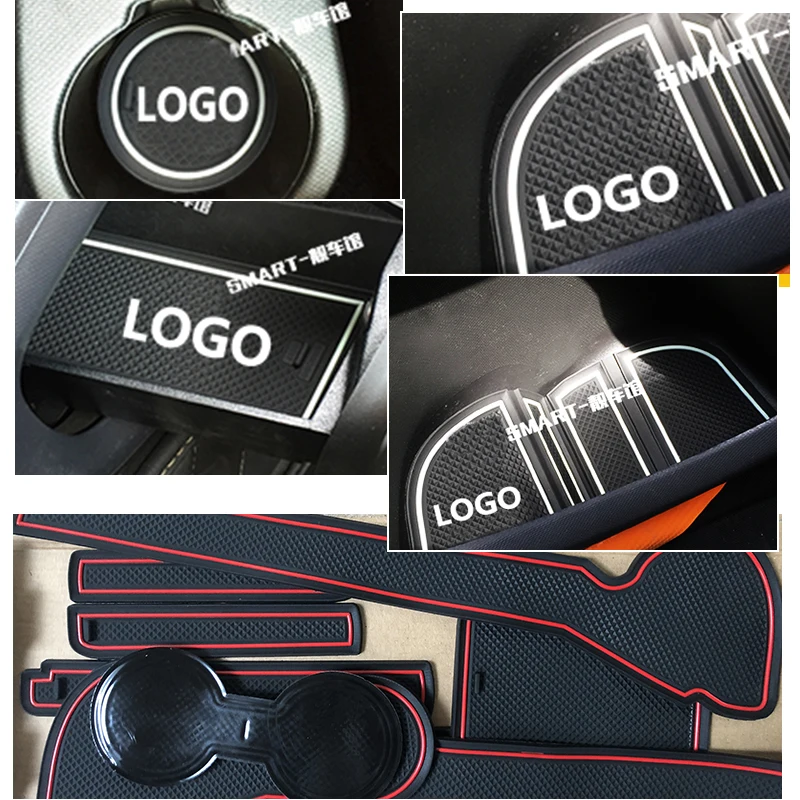 Нескользящий коврик для ворот резиновые подставки Smart Fortwo W453 2015 2016 2017 2018 2019 Cabrio EQ