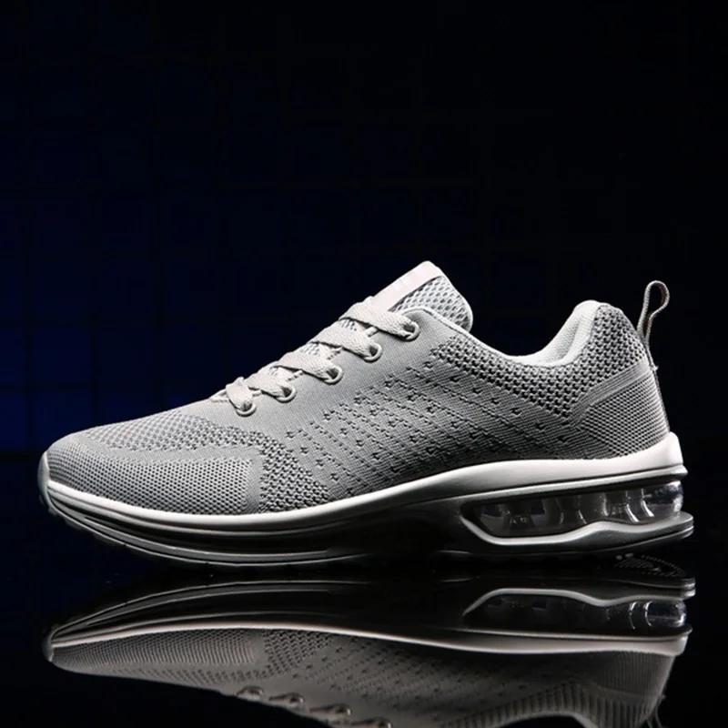 Air Cushion Sports Shoes Unisex Fashion Running Lovers Comfortable Breathable Mesh Flying Woven | Обувь