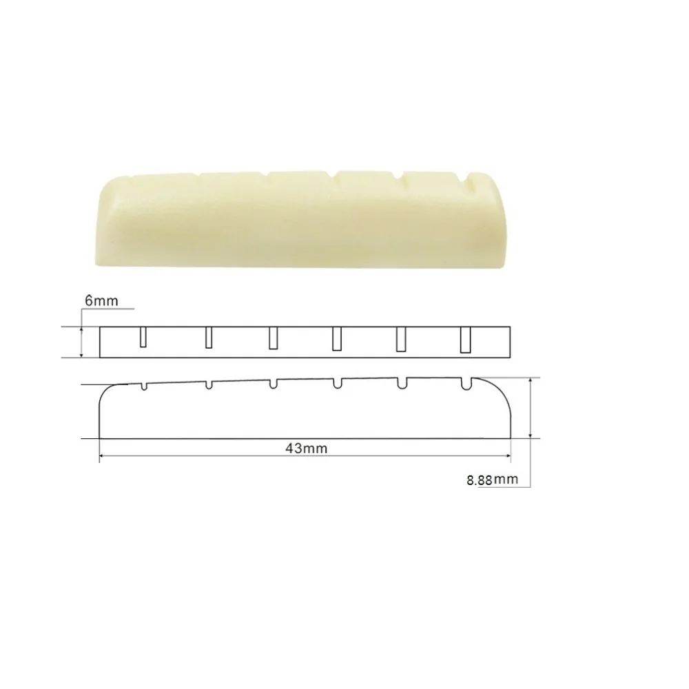 FLEOR 1 шт. пластиковая 6 струнная предварительно щелевая акустическая гайка для