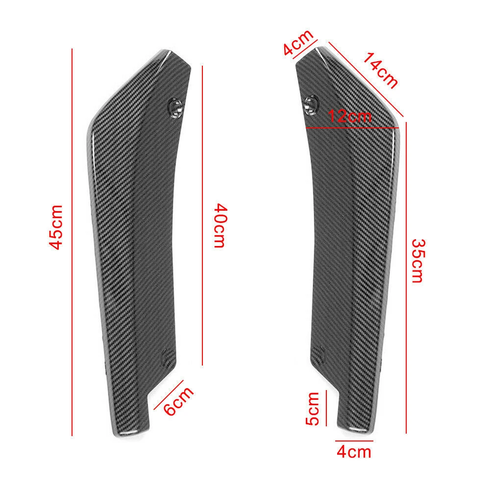 2 шт. универсальные автомобильные разделители для заднего бампера из углеродного