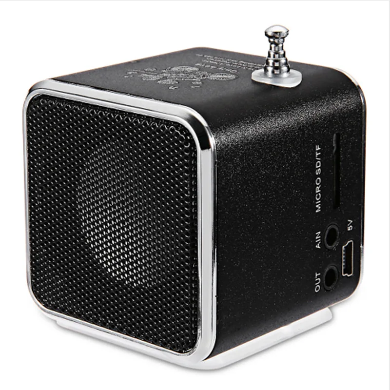 Портативный FM радио приемник мини динамик цифровой lcd звук Micro SD/TF Музыка стерео