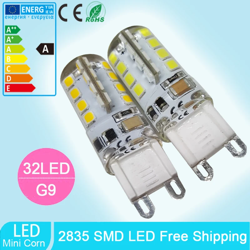 Мини-светодиодная лампа G9 32 LED s smd 2835 3 Вт Точечный светильник 360 угол свечения