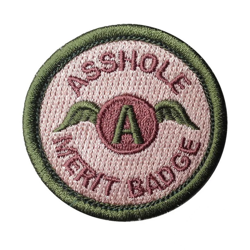 2017 мудак мерит значок вышитый патч тактический боевой знак 6 3 см крючок & Петля