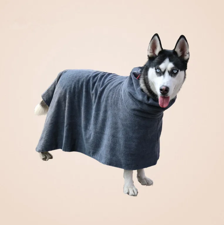 Super Absorbent Quick Drying Microfiber towel Dog Bath Robe |