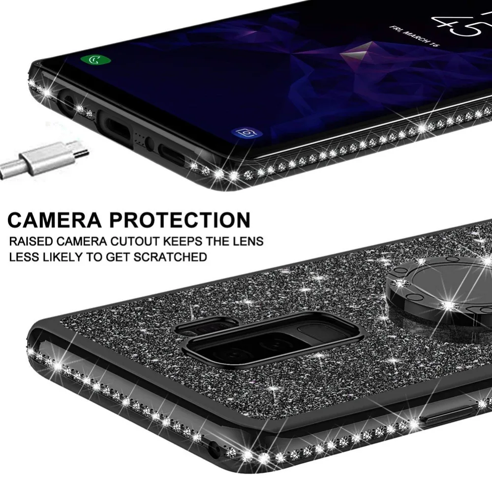Роскошные блестящие Порошковые чехлы для iPhone XS Max XR X 7 8 6S Plus Тонкий блестящий