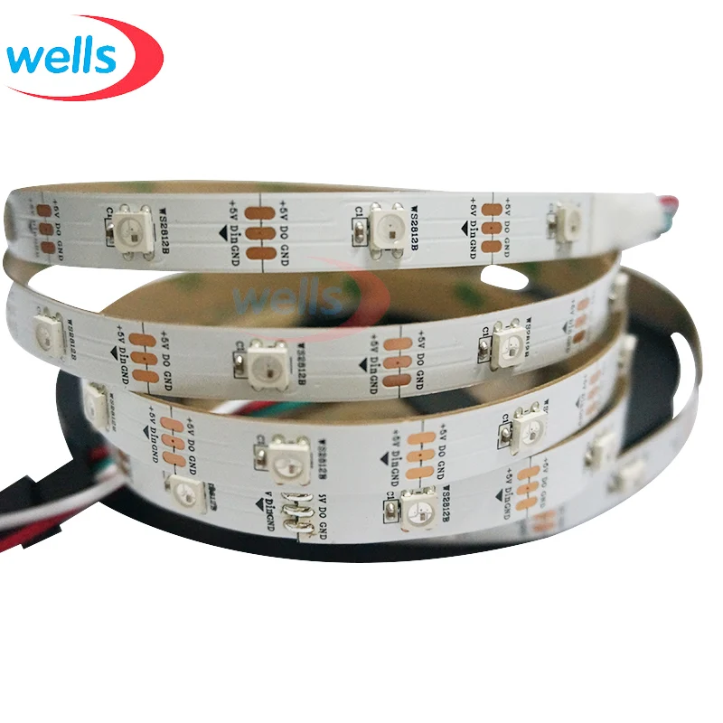 1 м 30Led/M WS2812B WS2812 5050 SMD цифровой RGB встроенный IC светодиодный светильник не