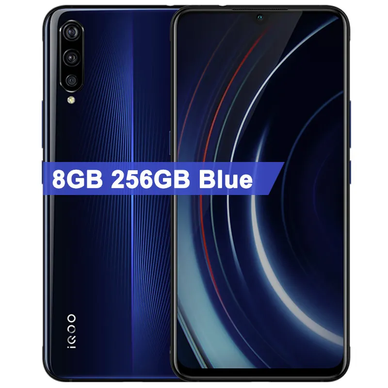 8GB 256GB Blue vivo iQOO мобильный телефон 6 ГБ 128 ГБ 6,4" Восьмиядерный Snapdragon 855 с 3 камерами 12 Мп+ 13 МП+ 2 Мп Android 9 4000 мАч NFC Смартфон - Цвет: 8GB 256GB Blue