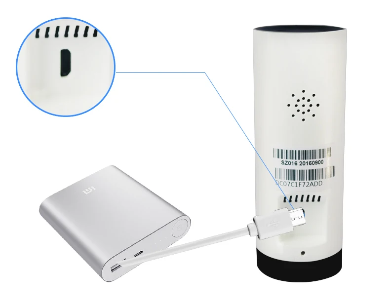 180 Degree VR Panoramic Infrared Lens Camera Wifi with SD Memory Slot and reset button | IP