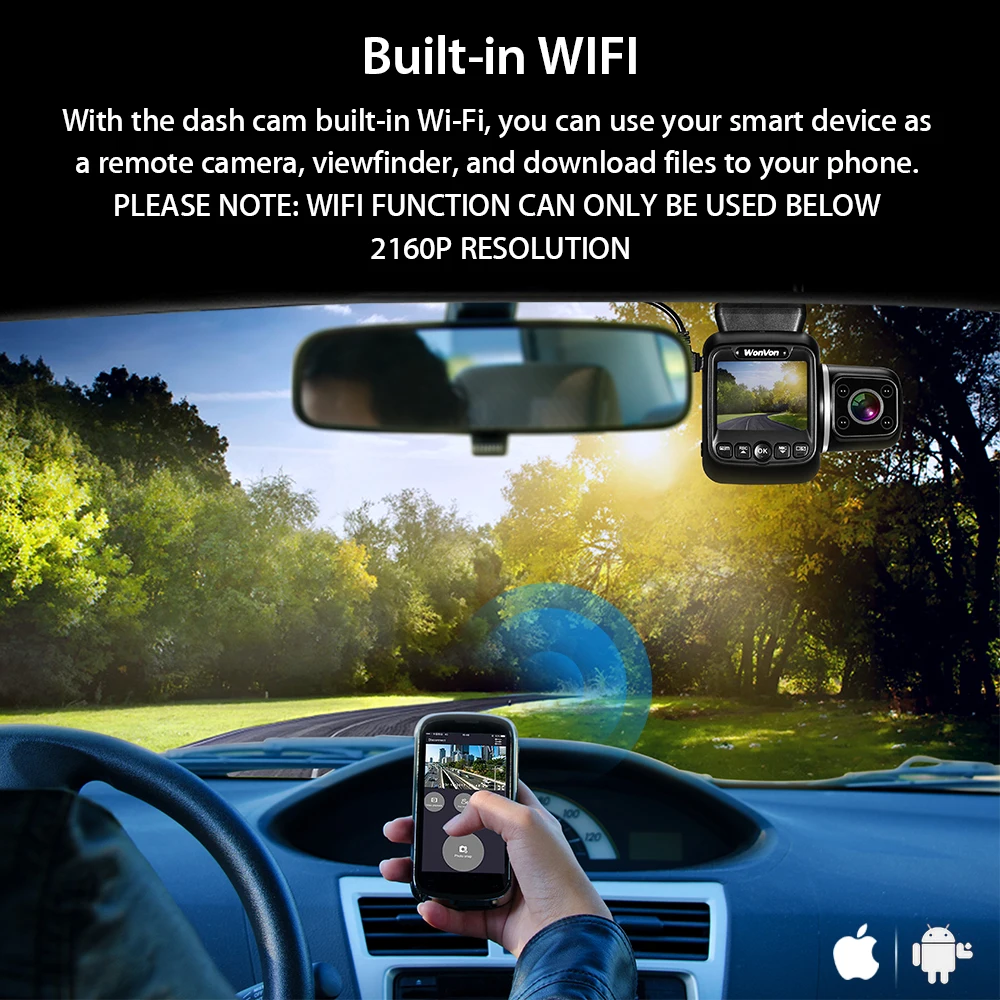 Автомобильный видеорегистратор с двумя объективами 1080P GPS G сенсором Wi Fi ночным