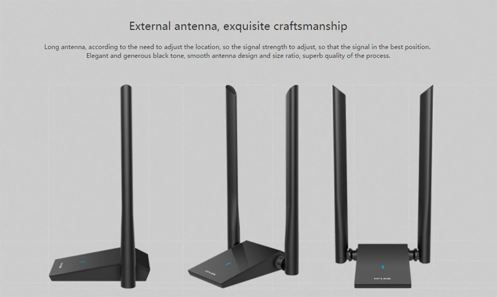 TP-Link WN826N беспроводной Wifi USB адаптер 300 Мбит/с 2* 5dBi антенна с высоким коэффициентом усиления 2,4G беспроводная сетевая карта