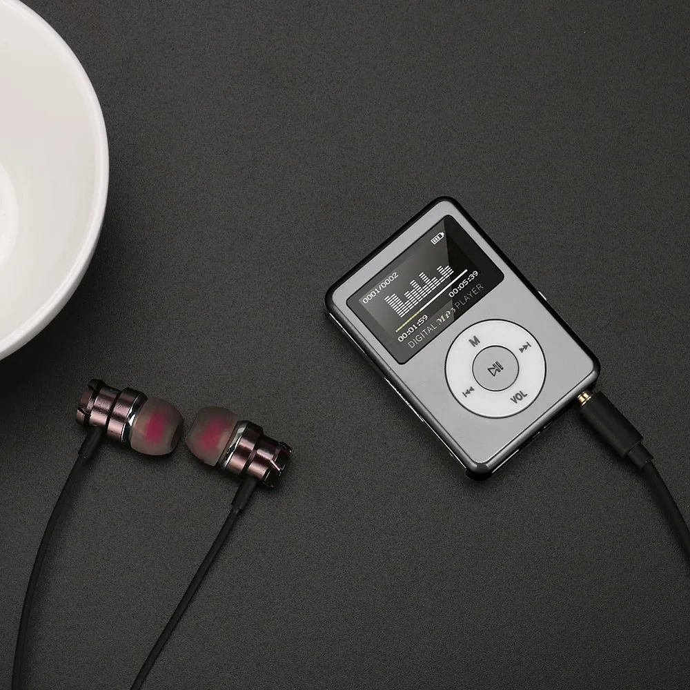 USB мини MP3-плеер ЖК-экран Поддержка 32 ГБ Micro SD TF карта Мода Мини Спорт MP3 плеер Высокое качество