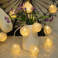 valentines day party led cotton ball led string light christmas garden indoor decorations outdoor fairy lights let home warmth
