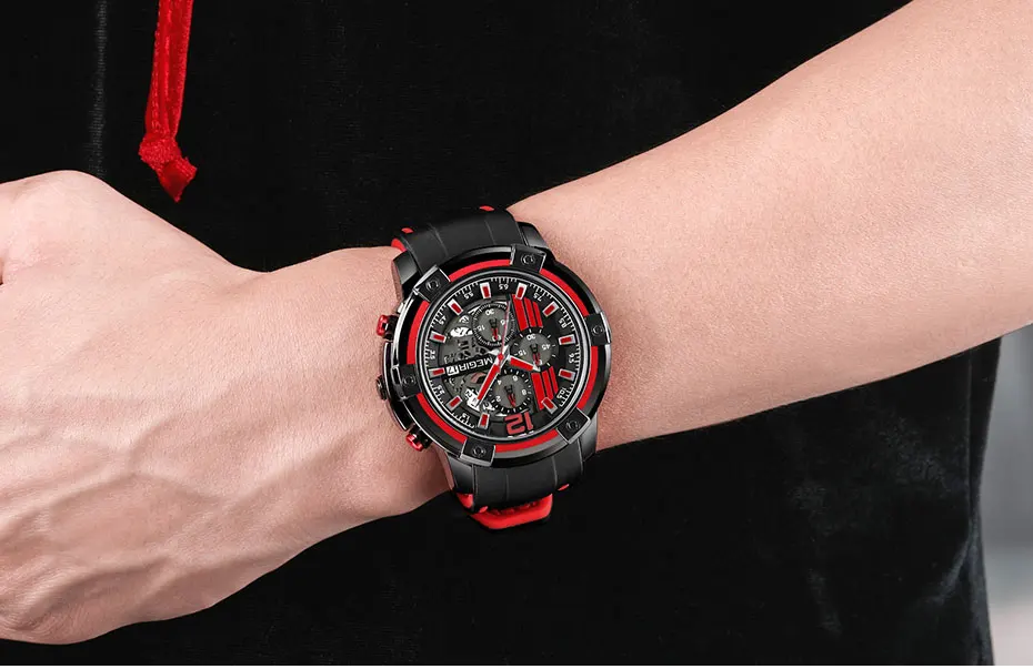 Megir Военные Спортивные кварцевые часы для мужчин Топ бренд класса люкс армейские наручные часы с хронографом мужские Relogios Relojes Masculino 2097 желтый