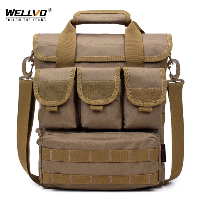 Мужская Сумка Molle камуфляжная парусиновая сумка через плечо многофункциональная сумка военный большой портфель дорожная деловая сумка XA73ZC