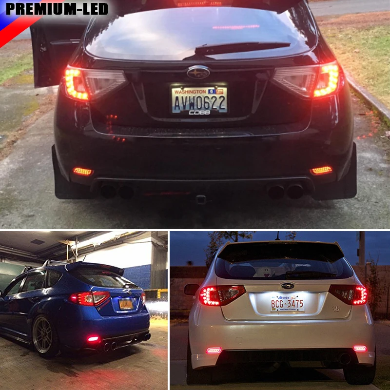 Копченый Объектив блестящий красный 26-SMD LED Бампер Отражатели габаритные огни для