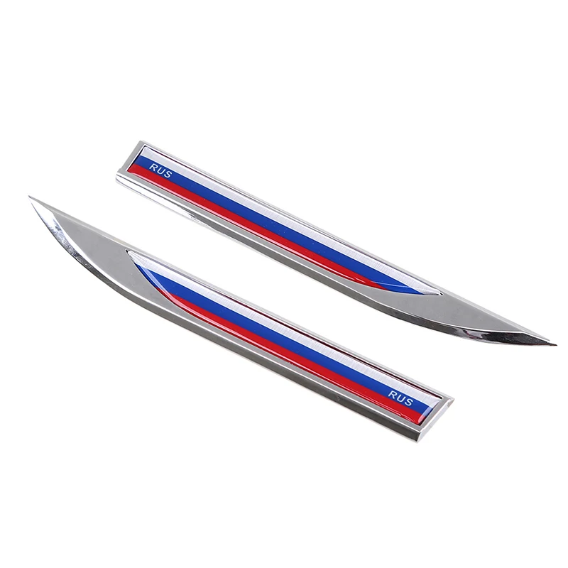 Наклейки на боковые крылья автомобиля ножи флаг Германии Италии Англии Франции
