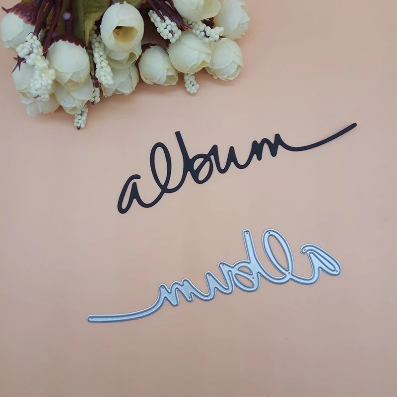 

Album Word Sentiment 2018 New Arrival Cutting Dies Punch Scrapbooking Dies Metal Embossing Stamps and die for Card Making