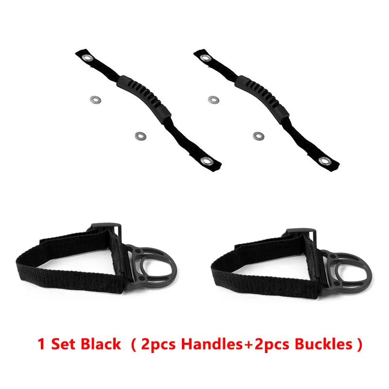 1 Set Black SHINEKA подлокотники универсальные 2 шт ручки с отверстием и уплотнительными прокладками для Jeep Wrangler jl jk tj 1997-+ аксессуары - Название цвета: 1 Set Black