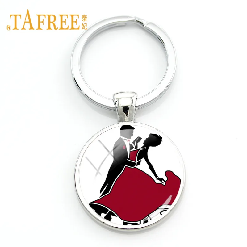 TAFREE Аргентины социальных брелок с изображением танца Танго вальс леопардовой