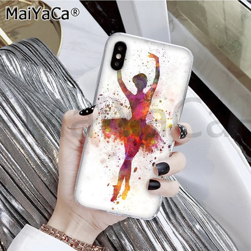 A11 MaiYaCa балерина девушка танцы черный ТПУ чехол для телефона iphone 11 pro 6S 6plus 7plus 8 8Plus X Xs MAX 5S XR - Color: A11