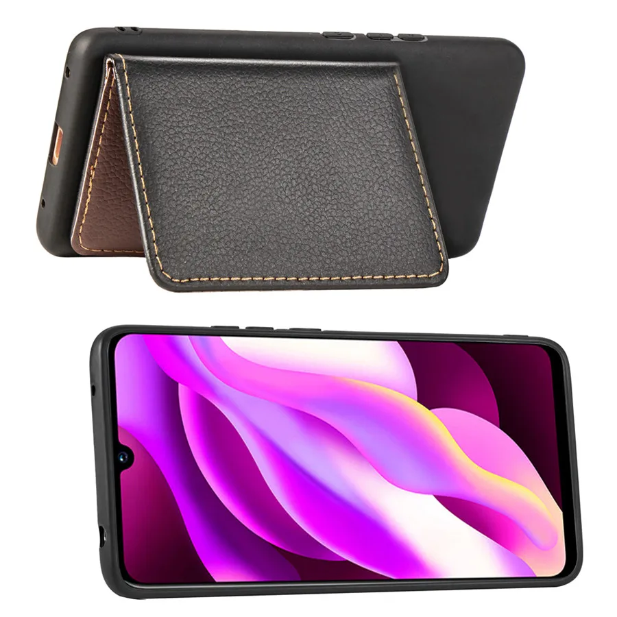 Отойти кошелек Вертикальный кожаный телефон крышка для Vivo V9 Y83 Y85 Y93 Y97 держатель
