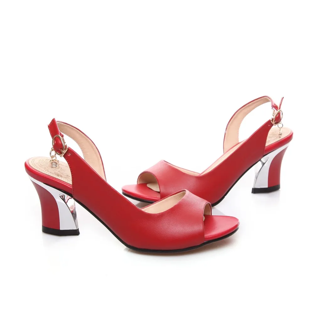 PQECFS/женские босоножки на высоком каблуке из натуральной кожи высокого качества