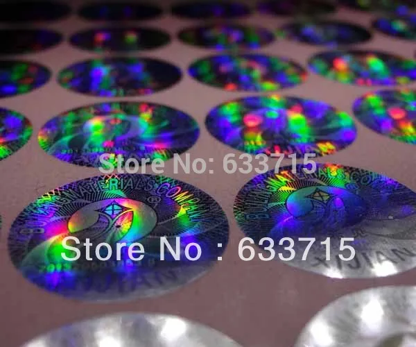 Подгонянная 3D золотая голограмма Фольга наклейка печать этикеток бесплатный