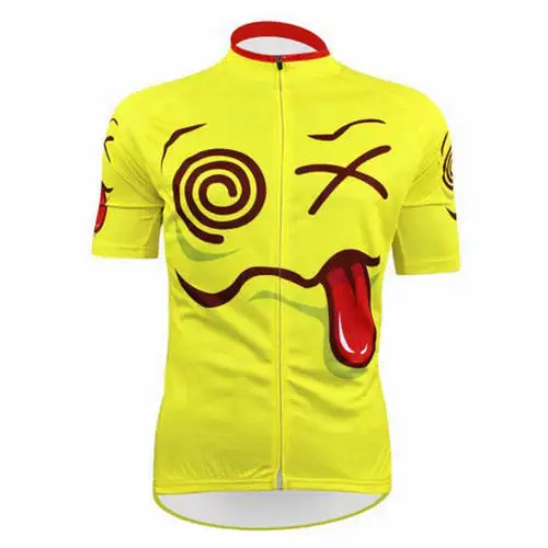 2018 Джерси для велоспорта мужская одежда с коротким рукавом smile желтая mtb/дорожный