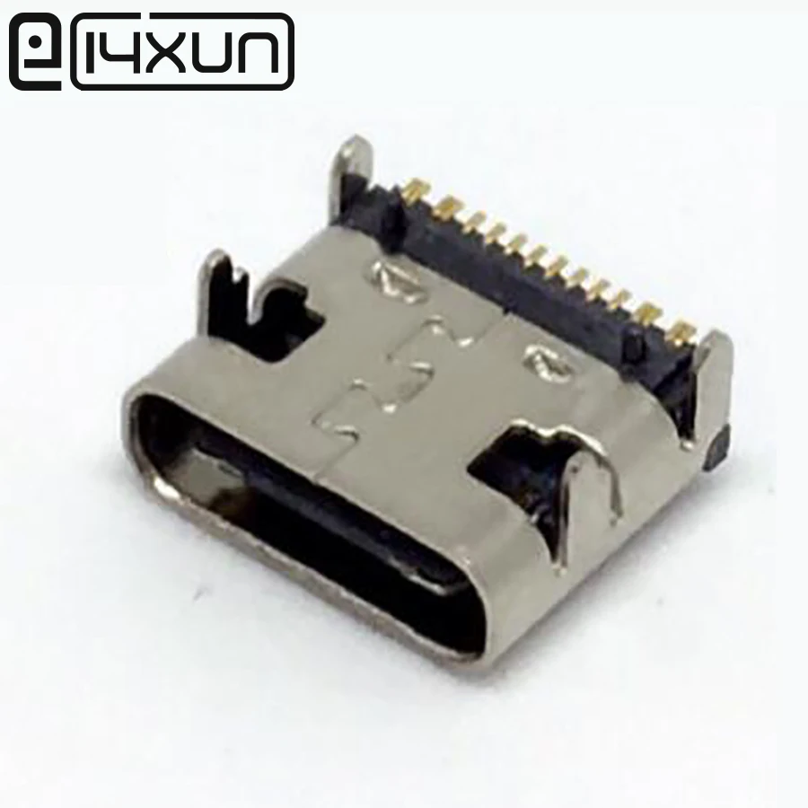 EClyxun 2 шт. USB 3. 0 Type-C 16-контактный Женский Разъем для детской розетки зарядного