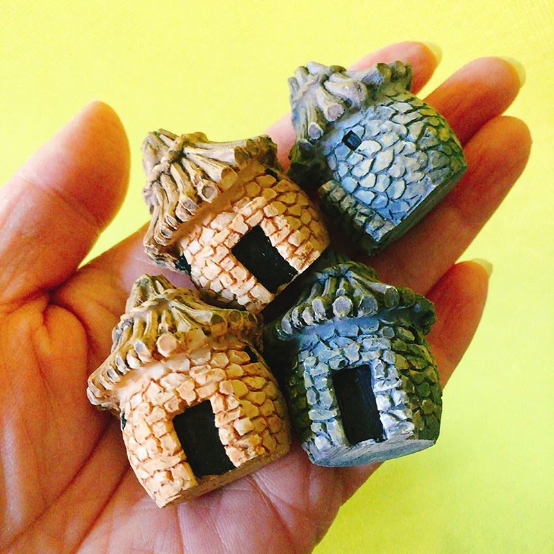 4 шт./Сказочный Дом/оранжевый миниатюрный коттедж/потертый/милый/Сказочный