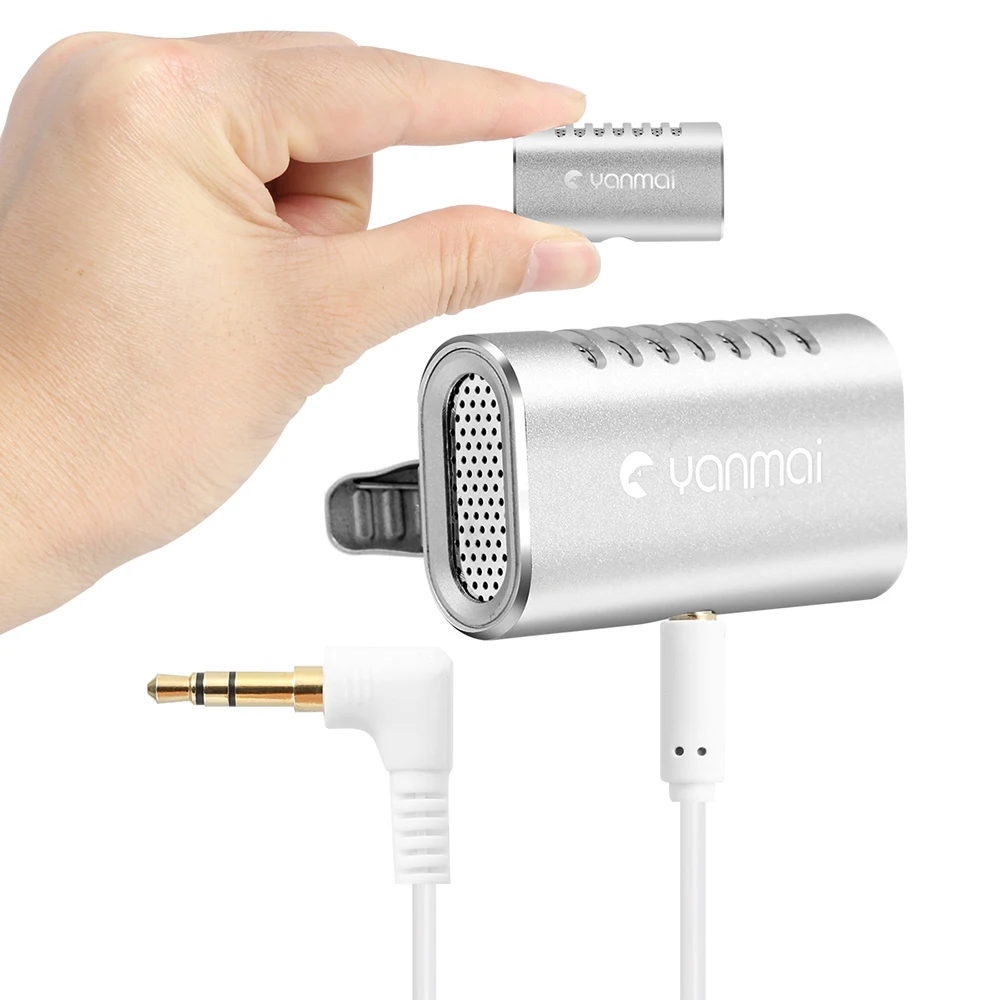 Yanmai R977 Lavalier микрофон клип на Мини лацкане Youtube/интервью/Студия/Видео Запись AUX