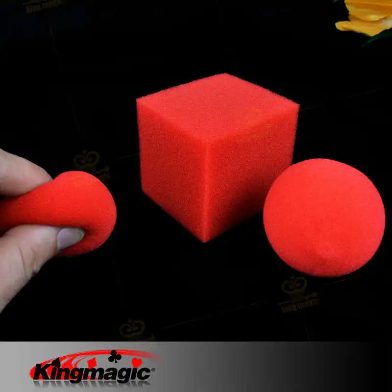 1 компл. Губка для магических трюков шар квадратного магического фокуса легко