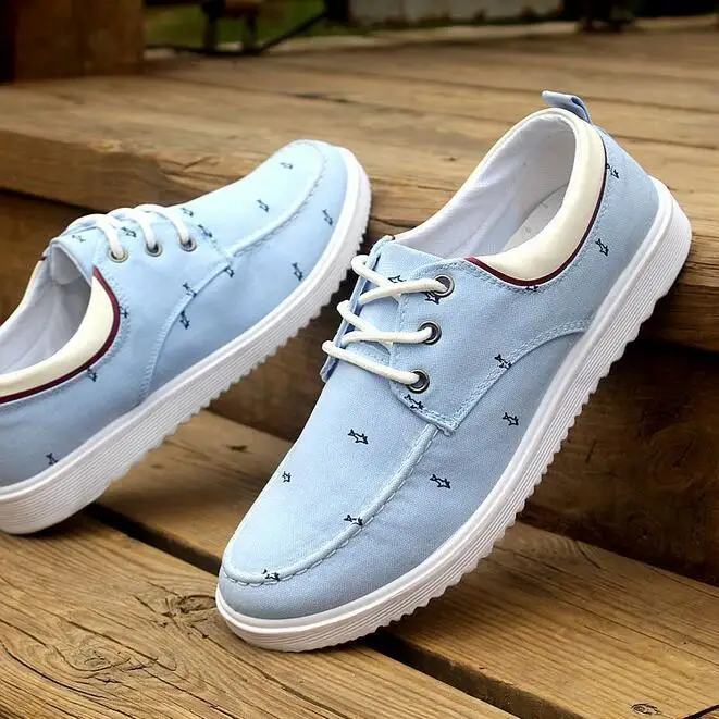 Горячие Продажи Мужчины Холст Обувь 2017 Весна Осень шнуровке Низкий Стиль Моды