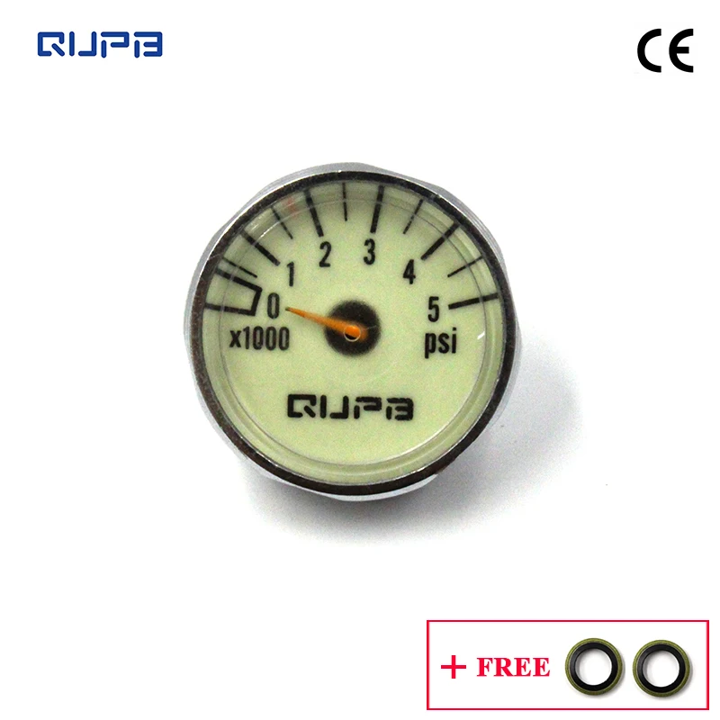 Пейнтбольный манометр QUPB PCP 32 мм светящийся Измеритель Высокого давления 5000psi с