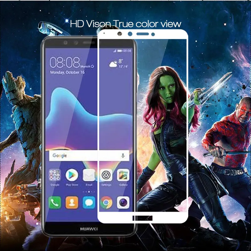 Для Huawei Y9 2018 защита экрана полное покрытие закаленное стекло пленка для FLA AL00 Enjoy 8