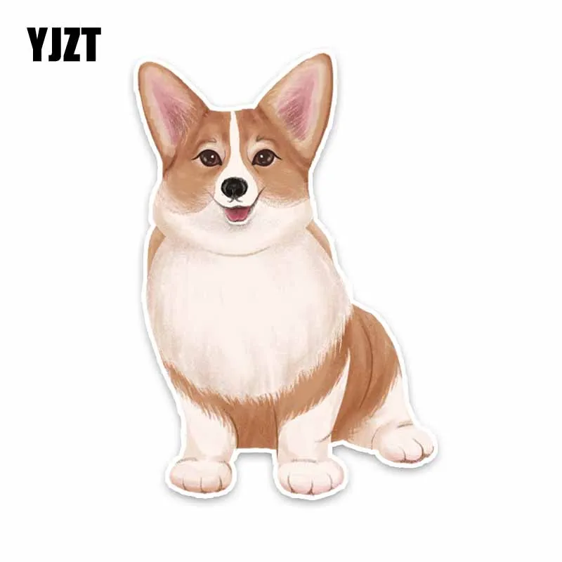 

YJZT 9,8 см * 14,5 см цветные Животные Собака Стайлинг автомобиля мультфильм автомобиль стикер наклейка ПВХ 5-1642