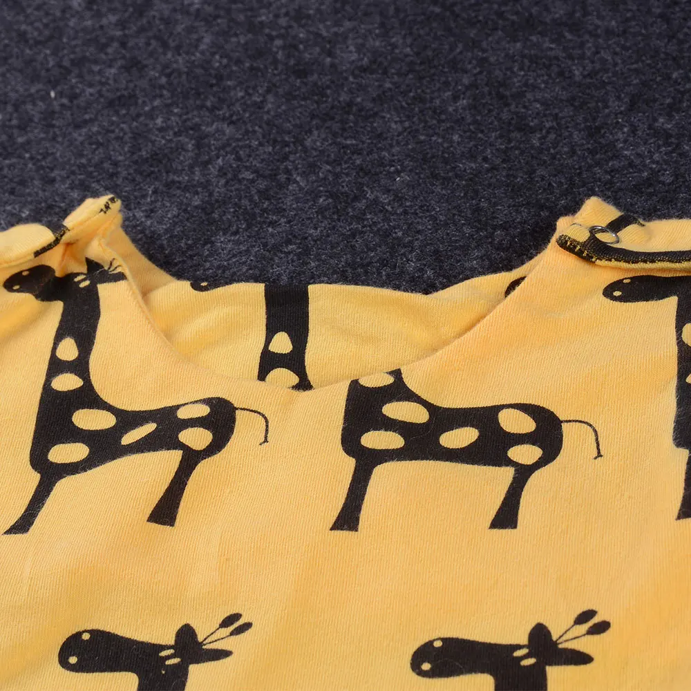 Новый брендовый Милый хлопковый комбинезон без рукавов с рисунком животных для