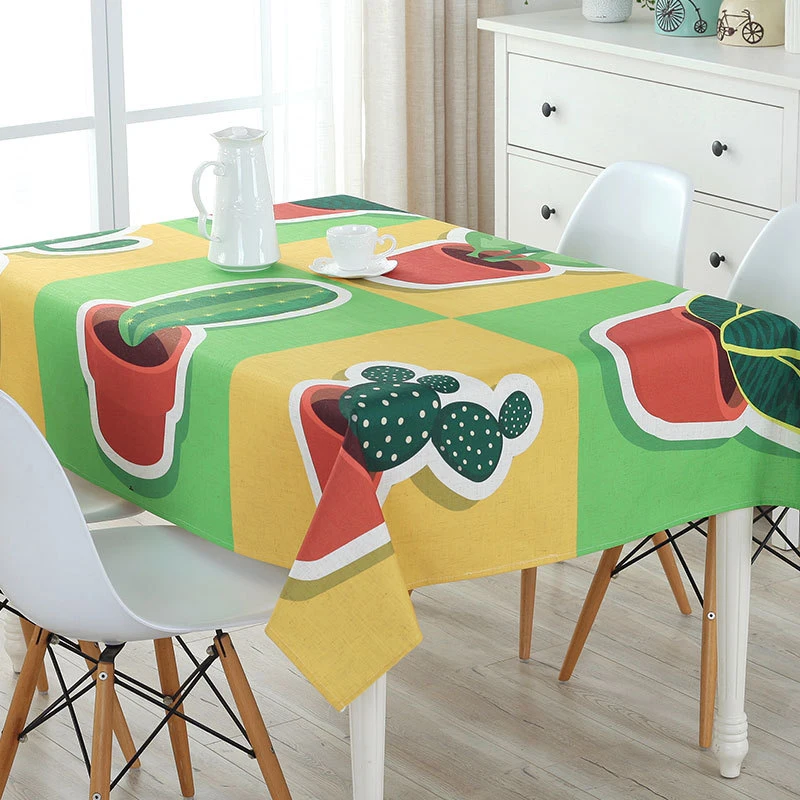 Квадратная скатерть в нордическом стиле водонепроницаемая тканевая