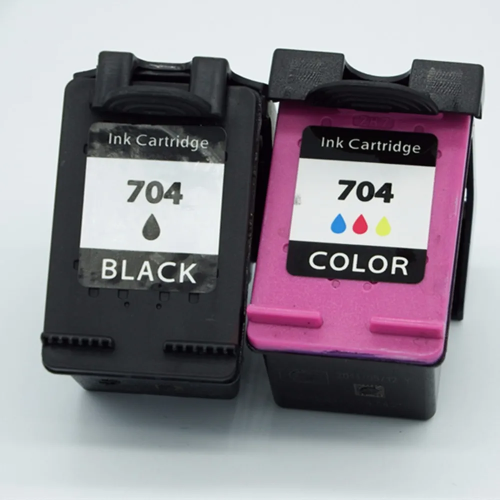 Восстановленный 704XL чернильные картриджи черный и трехцветный для HP704 XL Deskjet 2010 2060