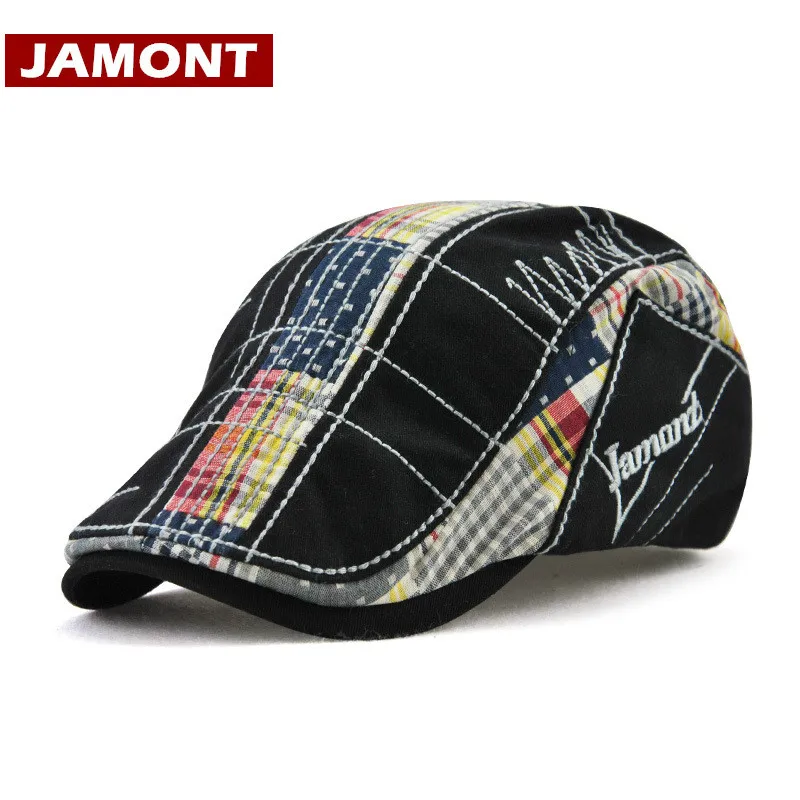 Женская Осенняя шапка [JAMONT] хлопковая Ретро модель Мужская кепка солнцезащитный