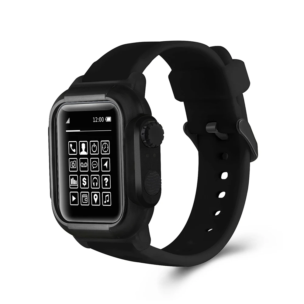 Laforuta водонепроницаемый чехол для Apple Watch 4 с силиконовым ремешком 44 мм 40 мм iWatch ремешок ударопрочный бампер крышка спортивный ремешок полосы