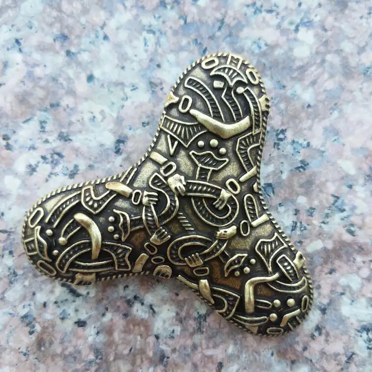 Antique Bronze Langhong 1 шт. брошь викинга для женщин Швеция скандинавский Ворон брошь ювелирные изделия талисман - Окраска металла: Antique Bronze