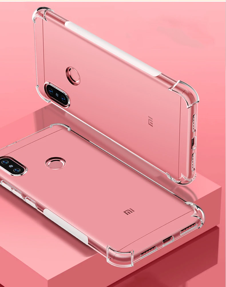 for Xiaomi Redmi 6 Pro 6Pro Note 5 5Pro S2 6X A2 Mix 2s Case Full Protective Anti-knock Airbag Silicone Transparent Bumper |