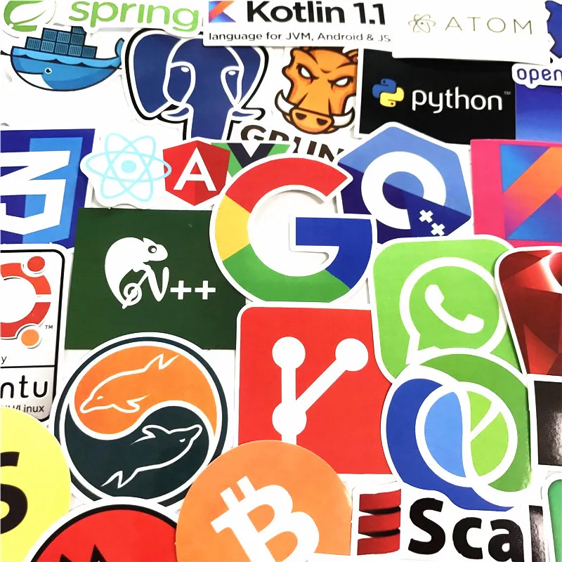 50 шт./лот интернет Java JS Php Html облачный Docker язык программирования биткоинов APP