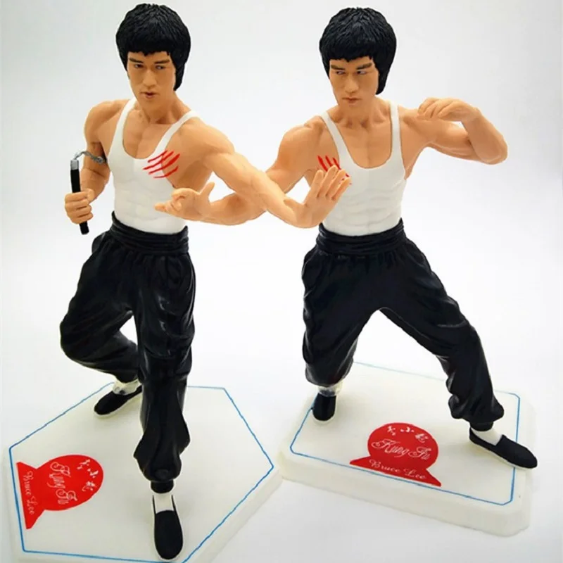 28 см Kongfu фильм супер звезда Брюс Ли ПВХ фигурка игрушка дисплей Модель игрушки