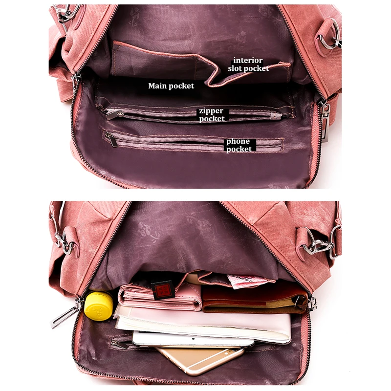 2019 Women Backpacks High Quality Rucksacks For Girls Solid Travel Luxury Designer Bagpack Ladies Sac A Dos Female Pack | Багаж и сумки