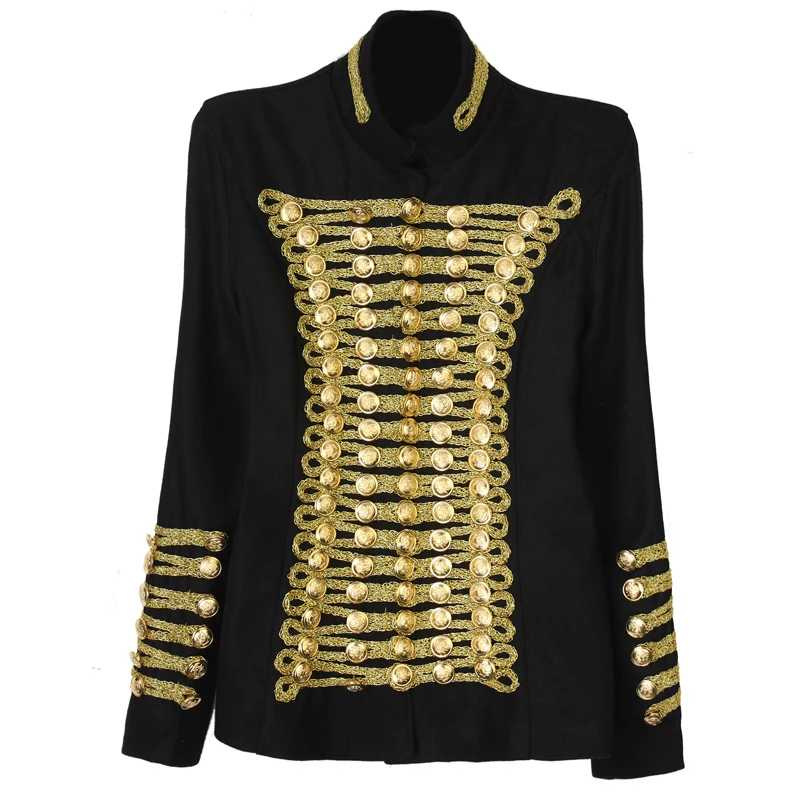 Женская черная красная куртка наряд кисточки цепочки пальто эполеты тонкий