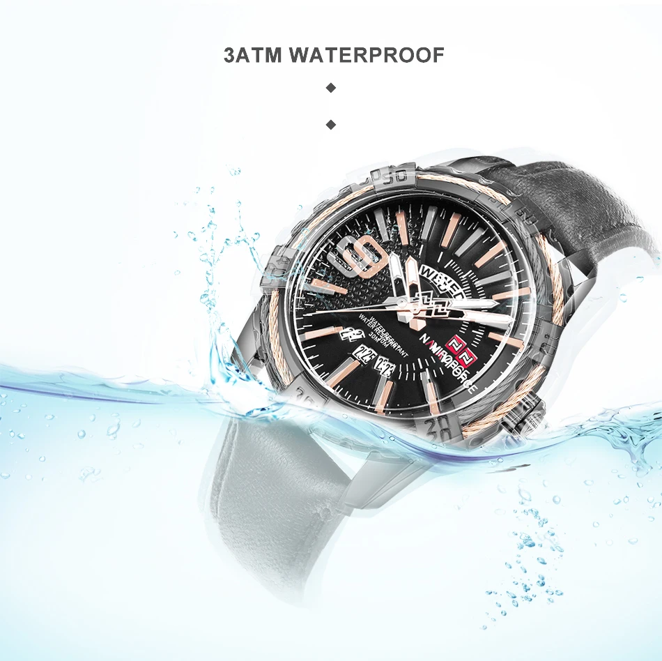 NAVIFORCE Креативные мужские деловые часы мужские Роскошные спортивные водонепроницаемые военные наручные часы Мужские часы Relogio Masculino