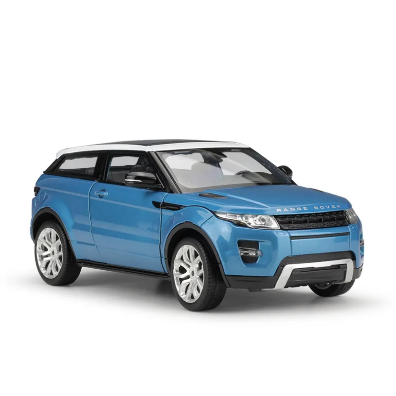 blue 1:24 Welly Range Rover Evoque белый/зеленый/синий/красный/черный/серый литая модель автомобиля - Цвет: blue