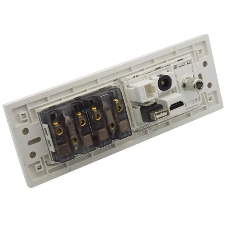 118 настенная пластина с 2 портами питания USB hdmi RJ45 TV Toslink аудио волоконная
